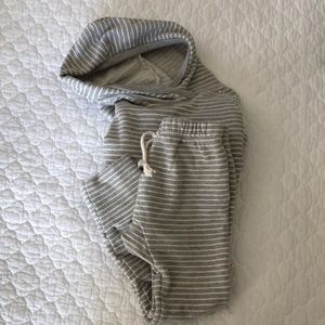 Childhoods sweat set- grey and white stripe